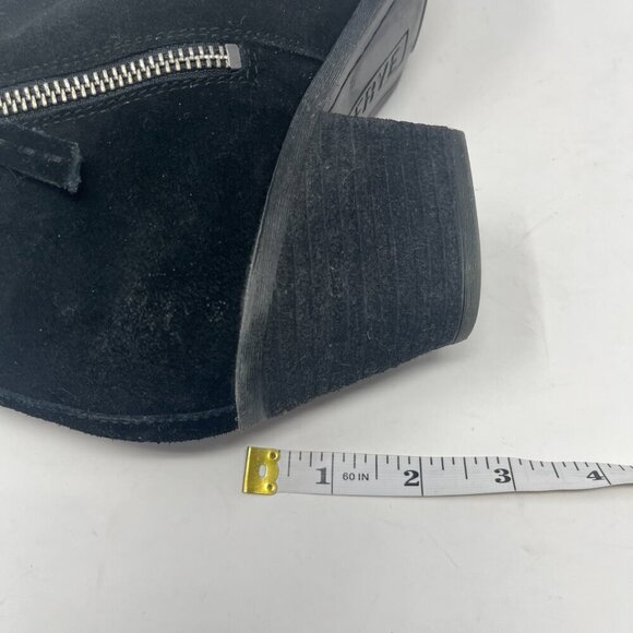 Frye Judith ankle boots 9.5 booties black suede double zipper women - Picture 13 of 13